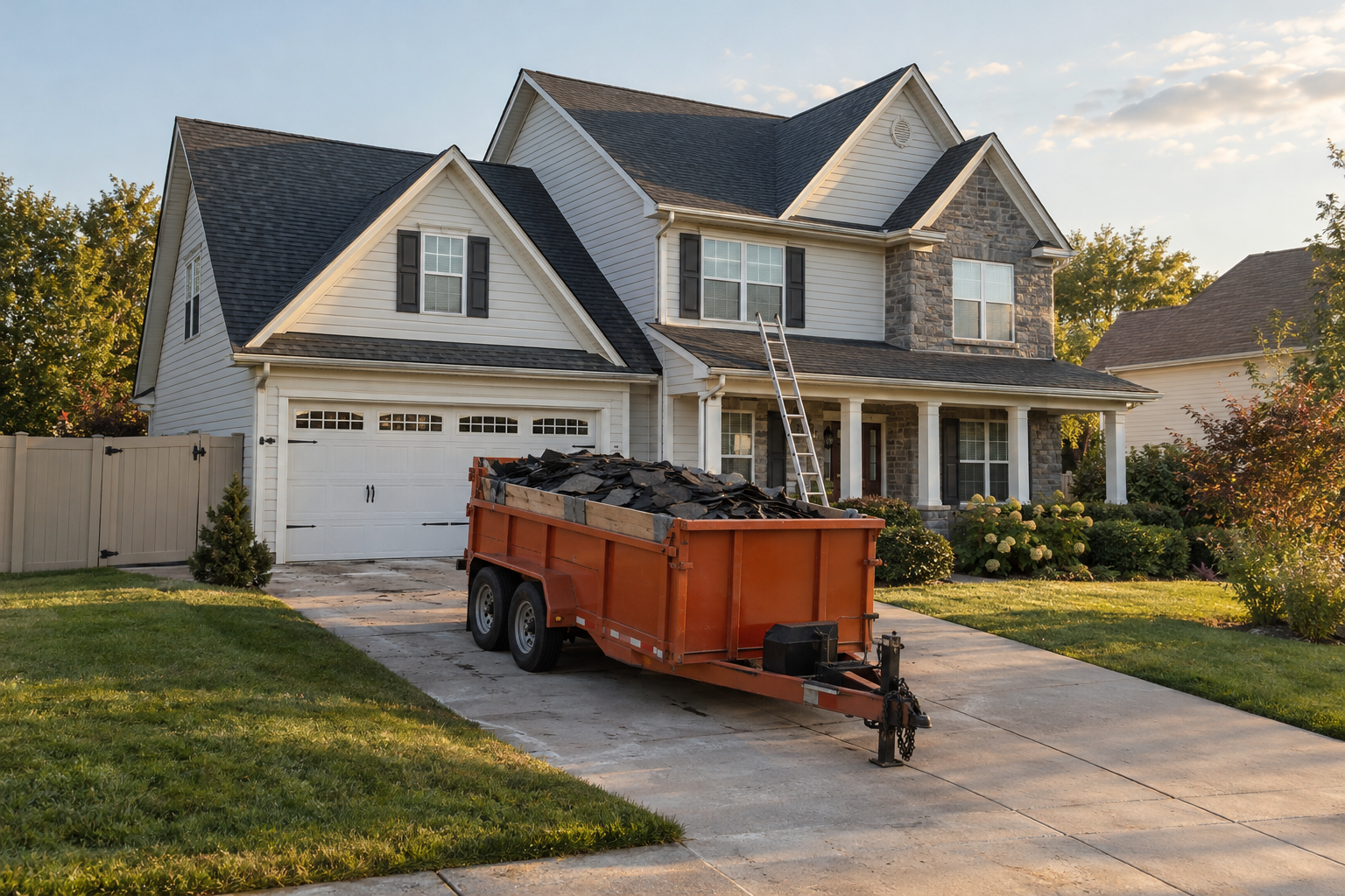 roofer on a Meridian house roof