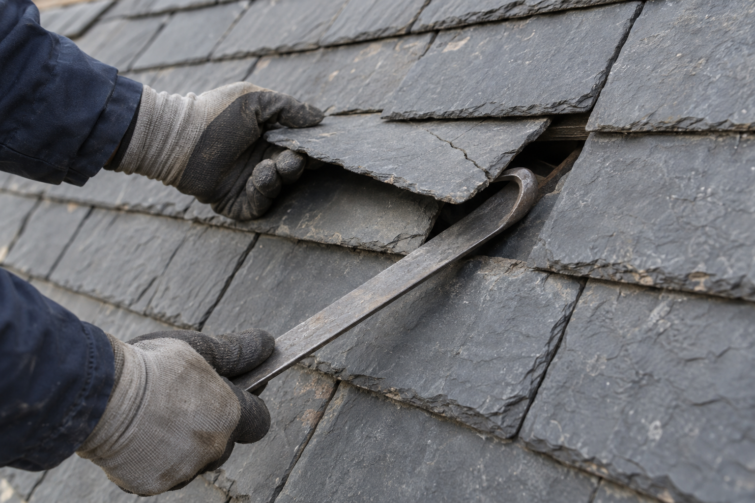 slate roofers replacing natural slate in Meridian